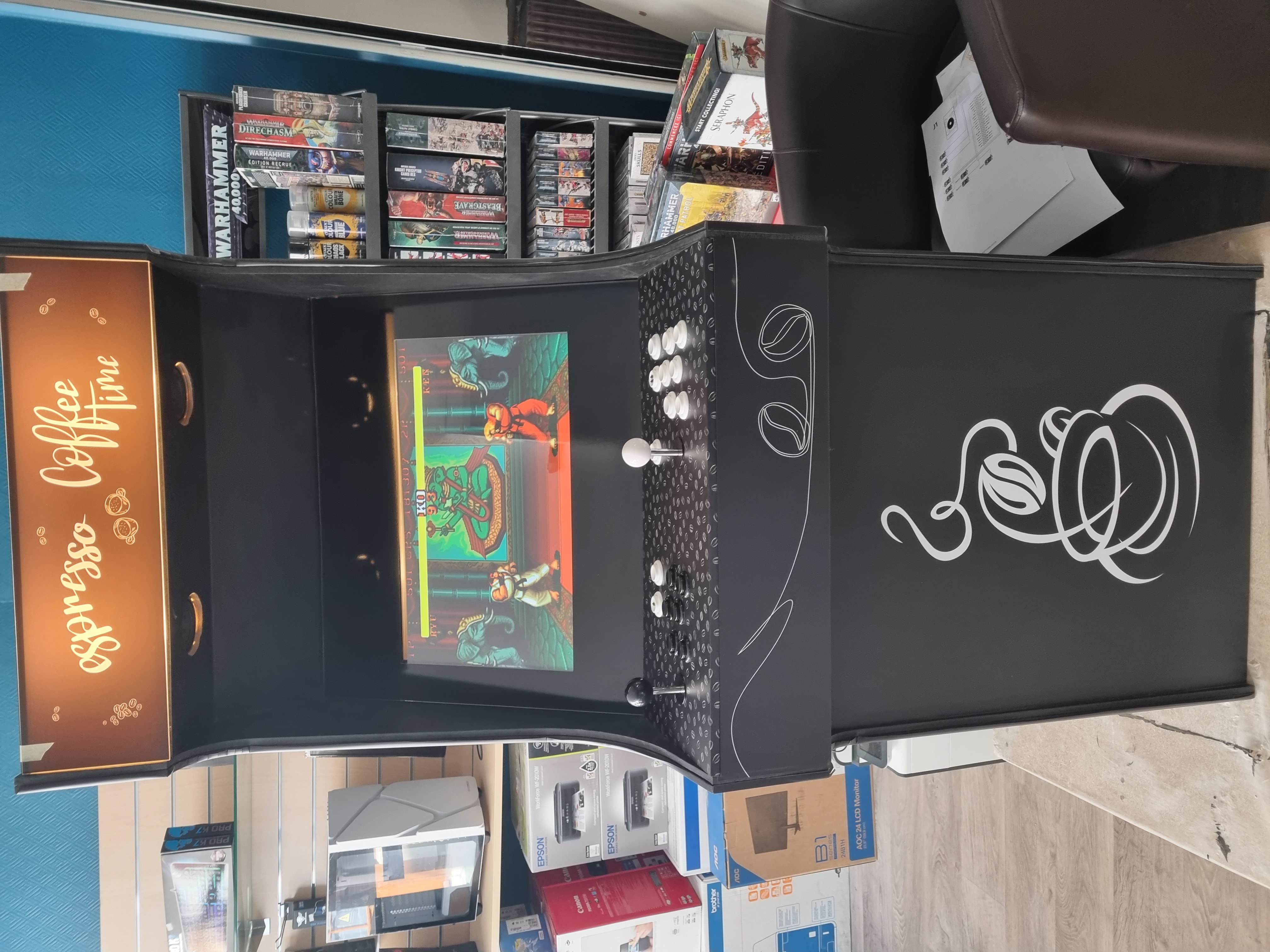 Borne arcade thème café coffee